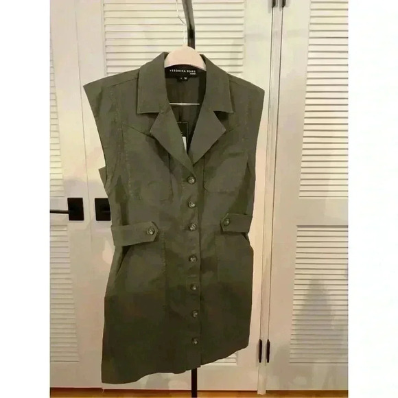 New NWT Veronica Beard Jax Dress in Army Green, Size 6 Retails $490 - Picture 6 of 6